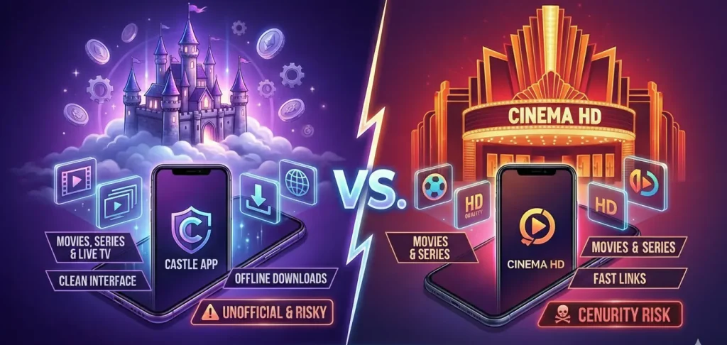 Castle App vs Cinema HD