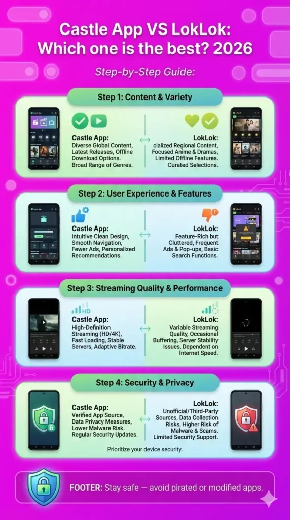 Comparison of Castle App and Loklok App