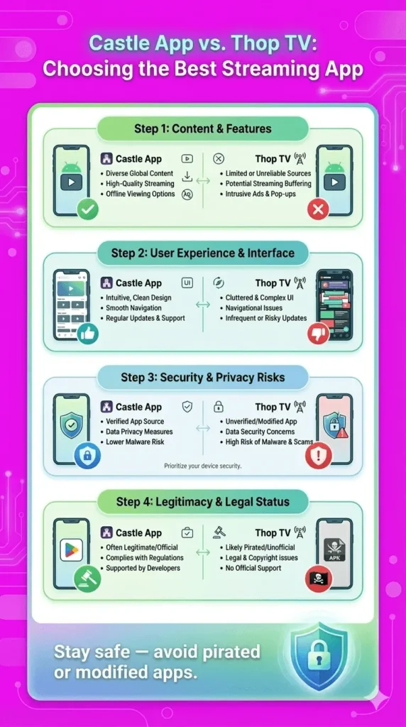 Castle App vs. Thop TV: Choosing the Best Streaming App 1 Key Differences and Ultimate Comparison Between Castle App vs Thop TV