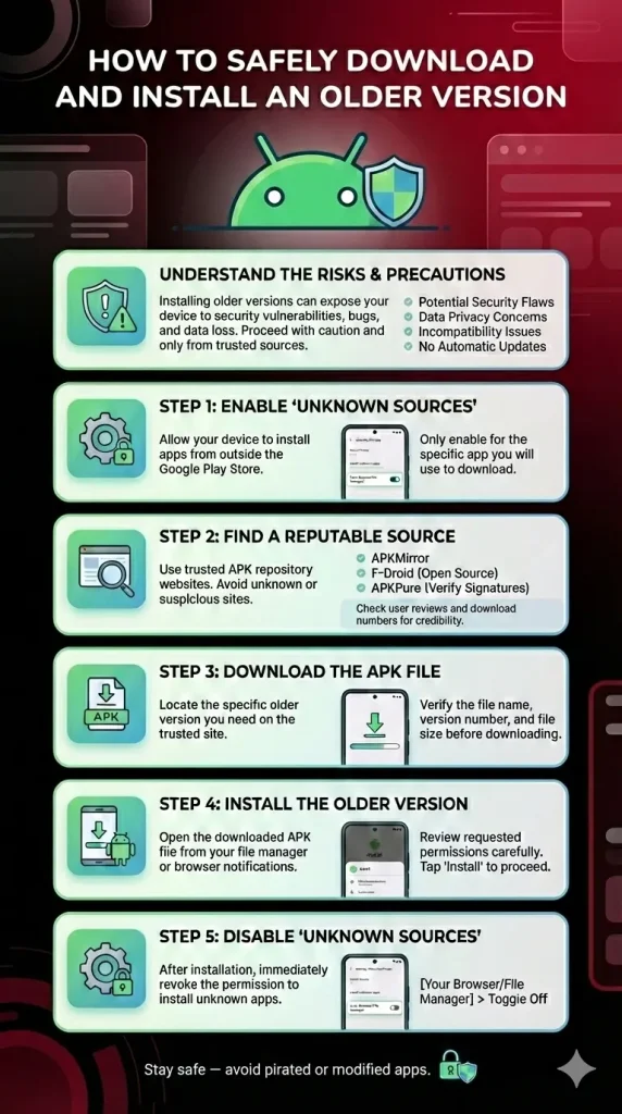 How to Safely Download and Install an Older Version
